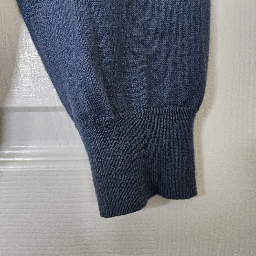 J.Crew Blue Cotton Cashmere V-Neck Sweater Men’s Small